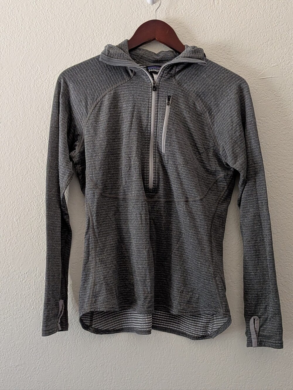 Patagonia Women's XL Capilene 4 Expedition Weight Base Layer Top Hoodie Thermal